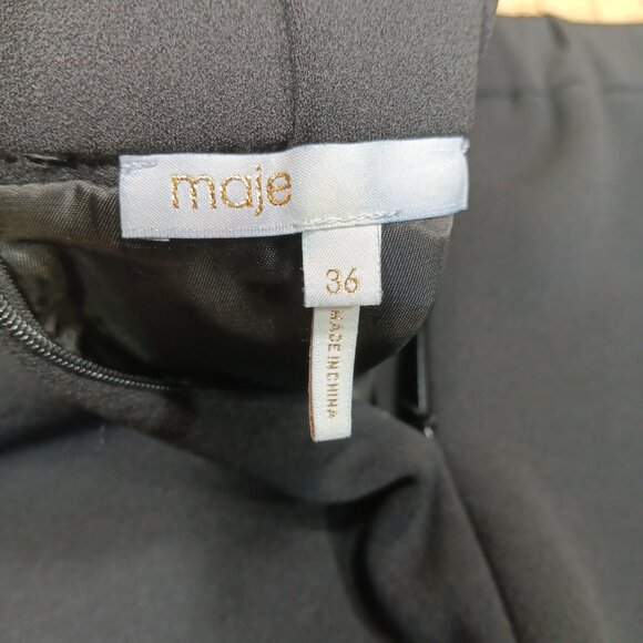 Maje Irina Bee-embellished Crepe Shorts Skirt In Black Small 4 - Picture 9 of 9